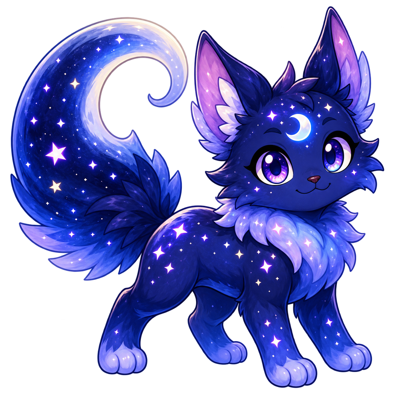 Luna the Crescent-Tail Stargazer